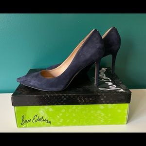 Sam Edelman Hazel Pump - Navy Suede - Size 8.5